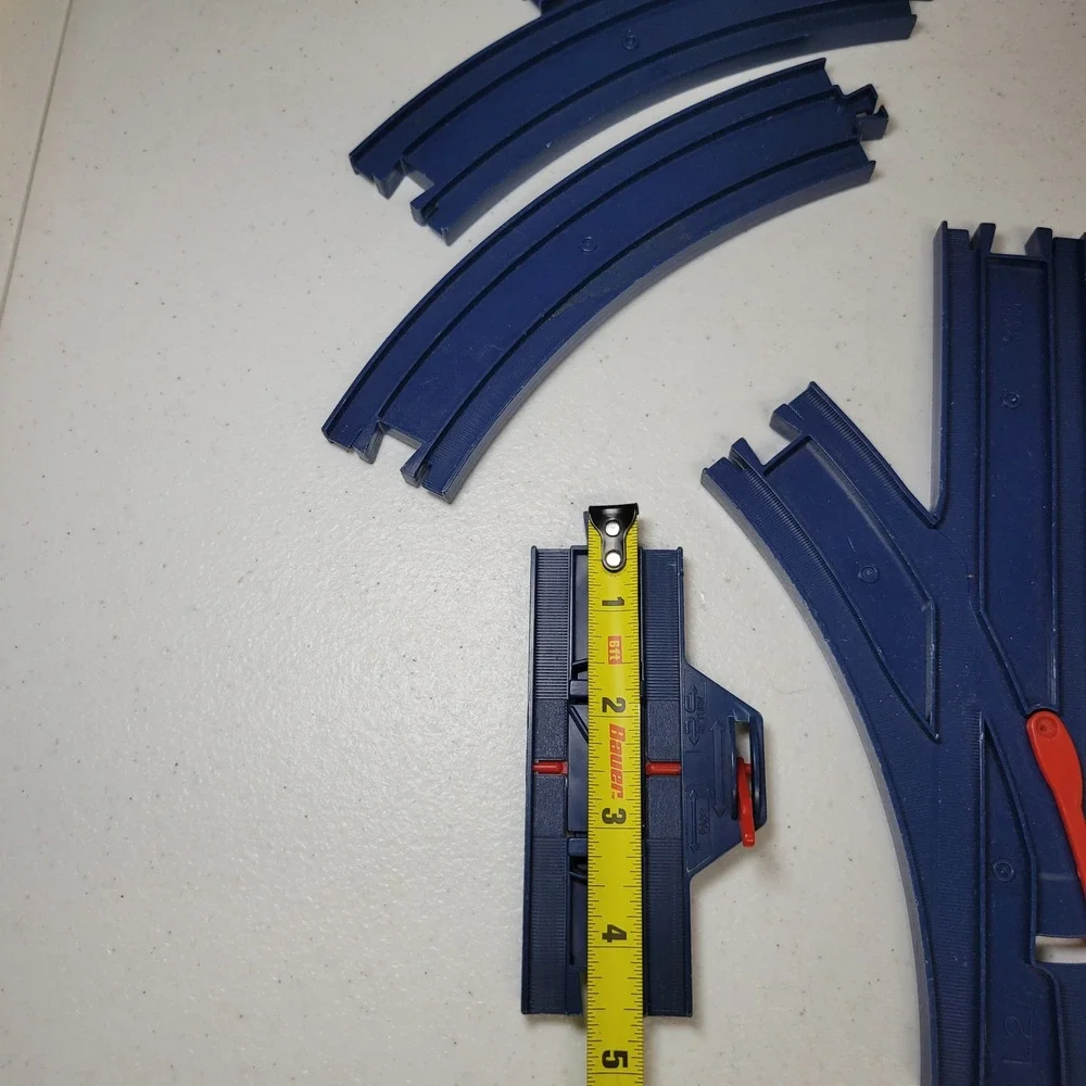 Vintage Tomy Train Track Replacement Pieces Blue Switch Curved Stop Go Track‎